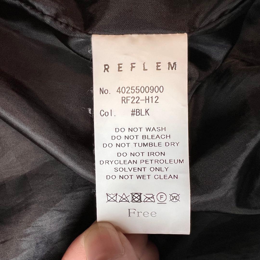 REFLEM うさ耳BIGファーパーカー ブラック