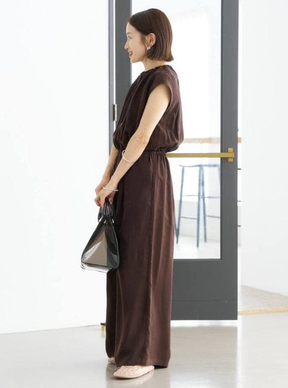 IENA キュプラギャザーネックオールインワン 38 新品タグ付き