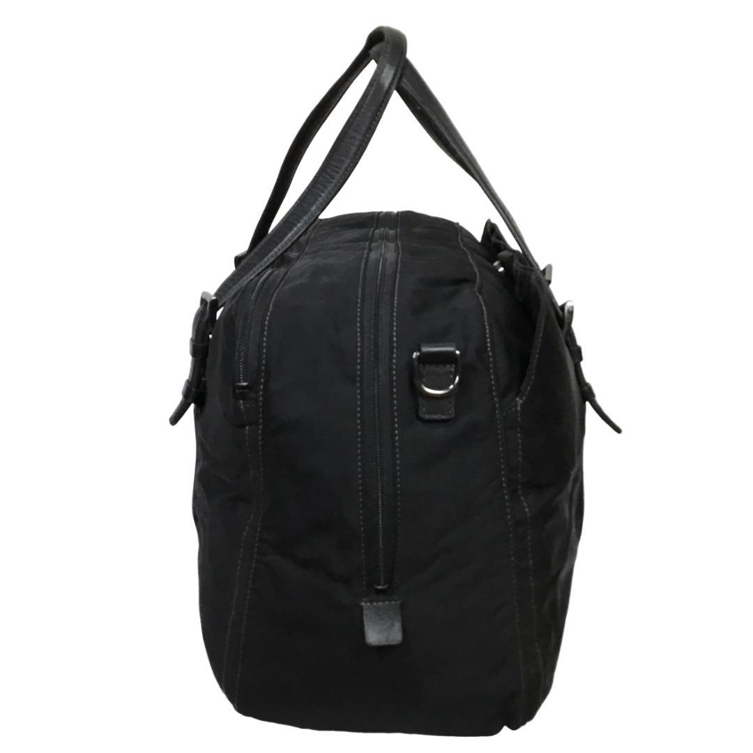 agnes b. アニエスベー ボストンバッグ 旅行鞄 ナイロン×レザー 黒