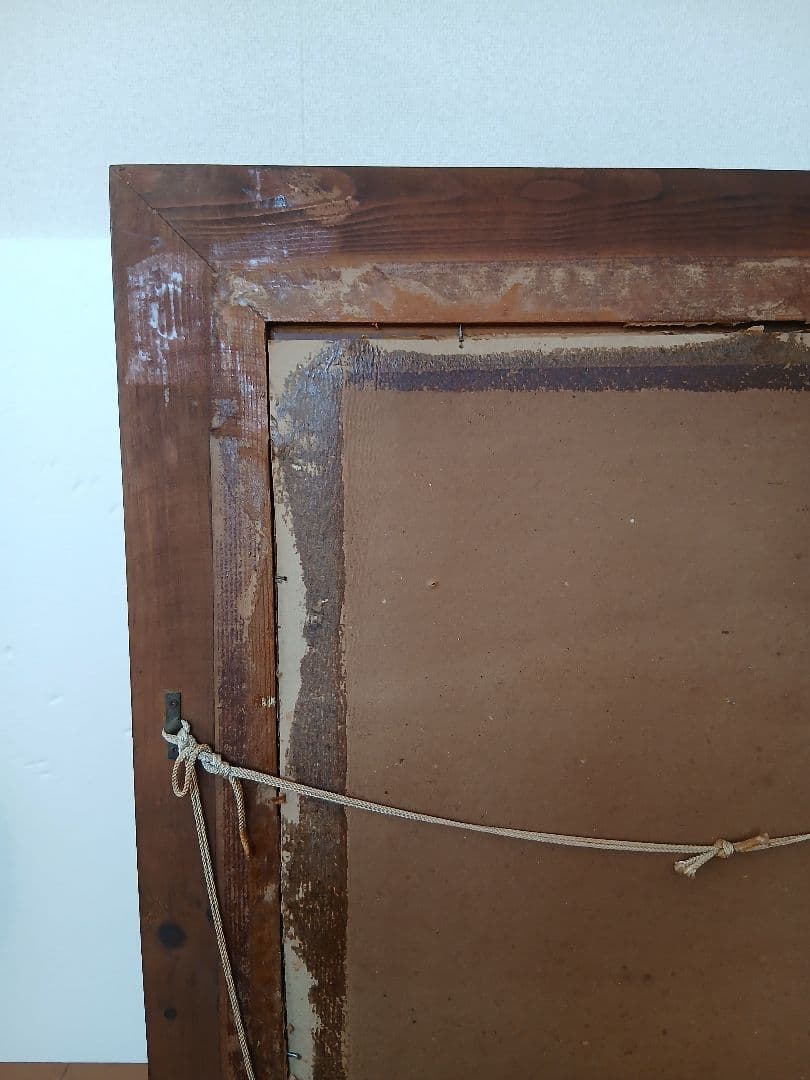 ヴィンテージ　ウォールミラー スペイン製 タイル 無垢 大