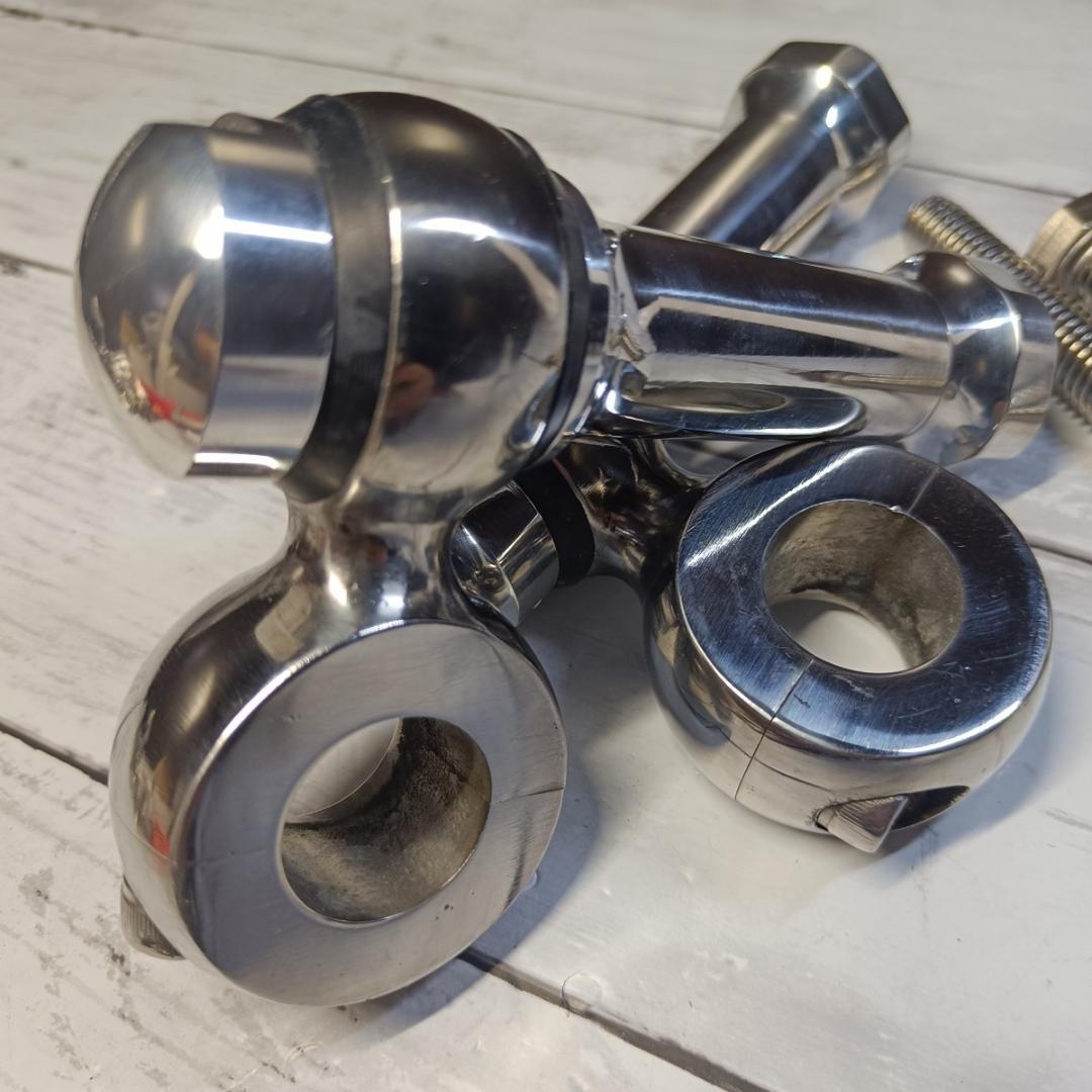 送料無料！ステンレス製ドッグボーンライザー！ハンドルポスト　管03140405