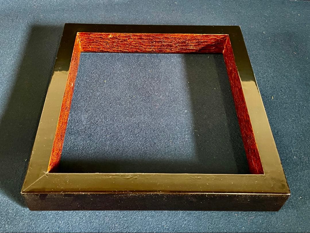 【美品】「祖」 松肌塗 松葉散らし 炉縁 在銘 共箱 茶道具 （121D①）