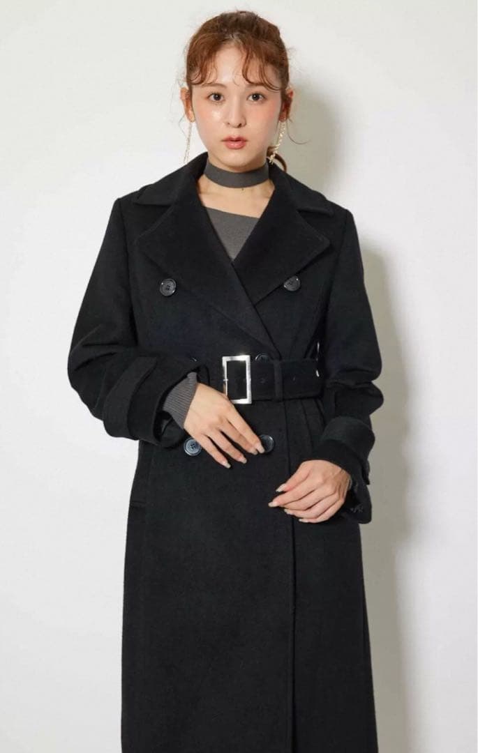 【rienda】ダブルカラーシェイプドチェスターコート