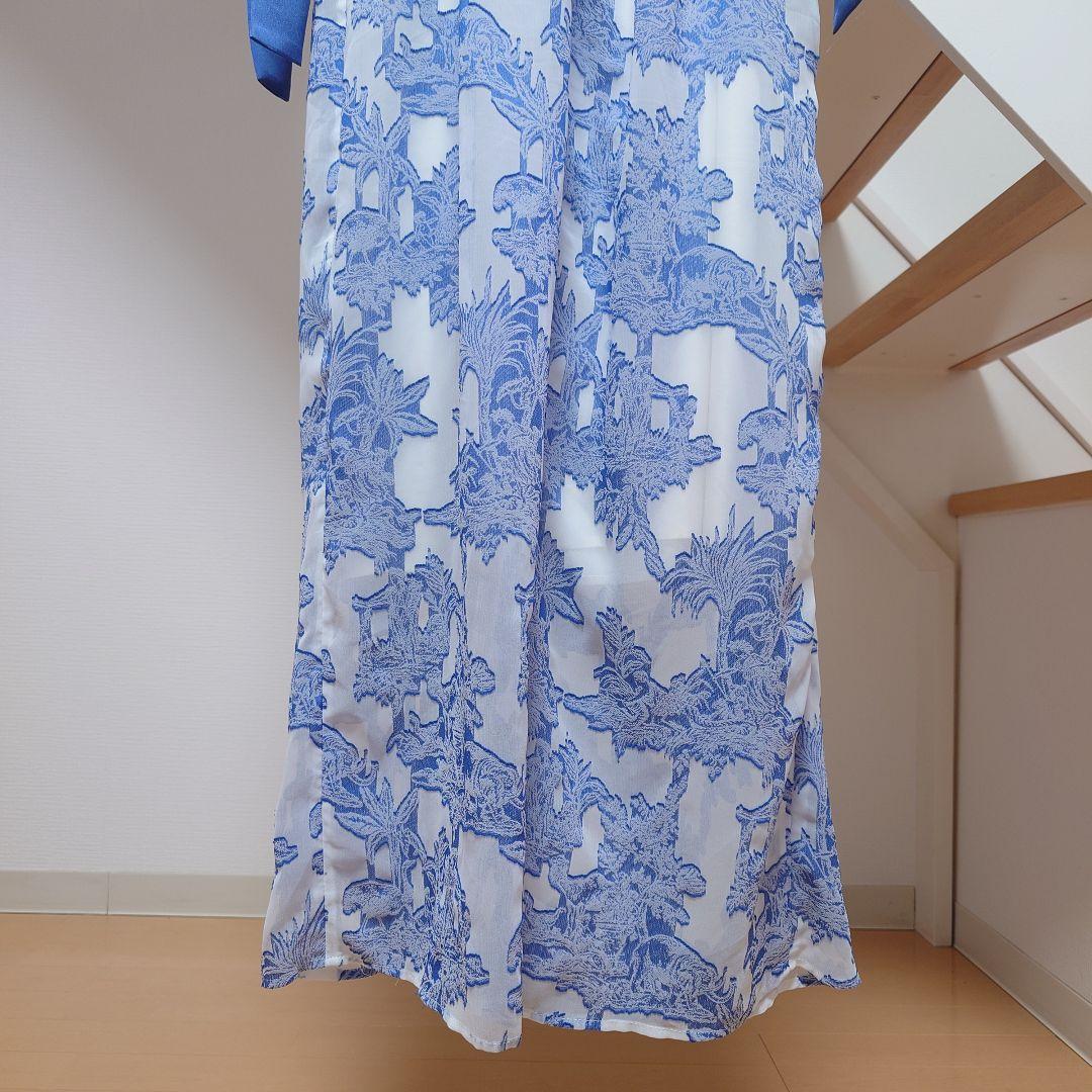 0 S fray i.d フレイアイディー リボン ドレス ワンピース ブルー