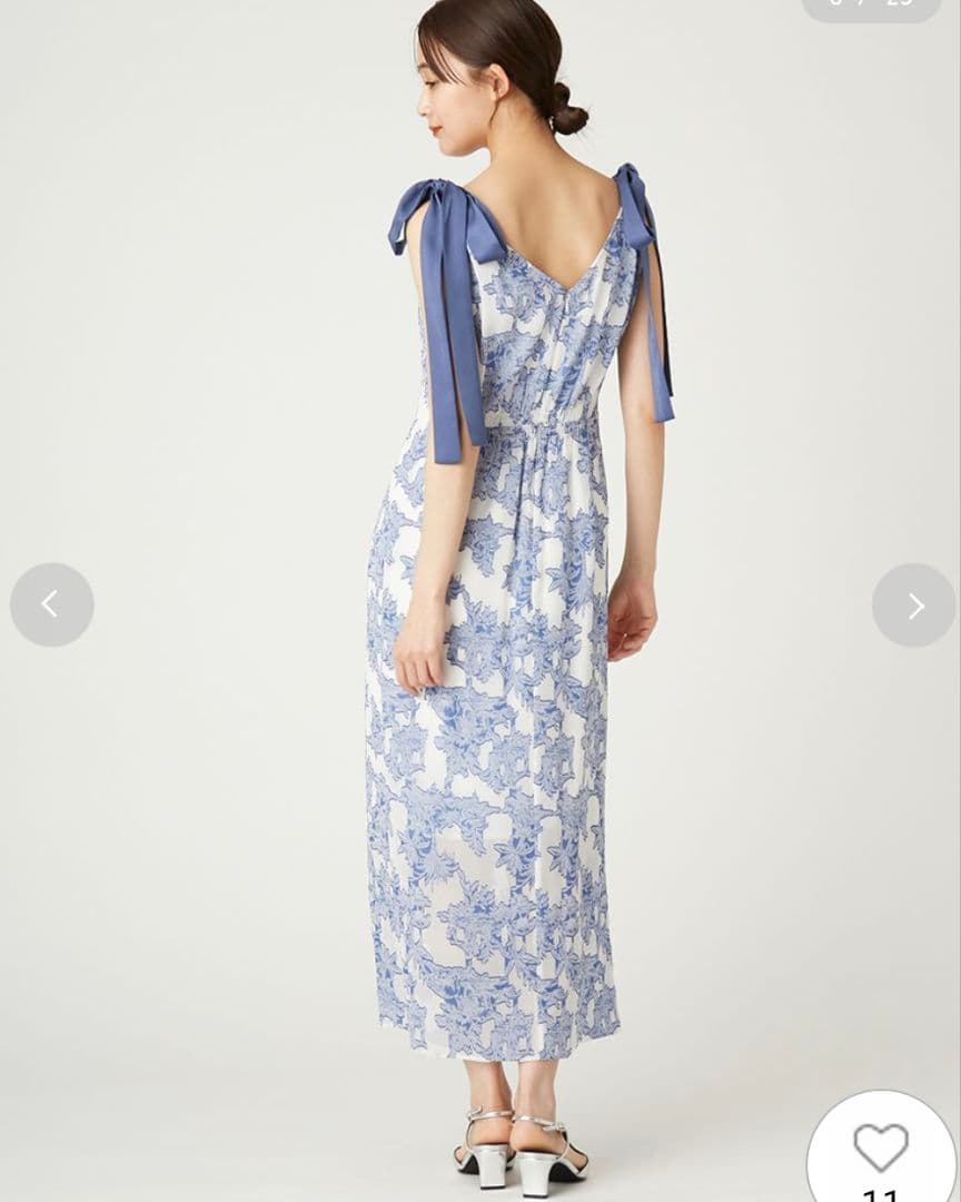 0 S fray i.d フレイアイディー リボン ドレス ワンピース ブルー