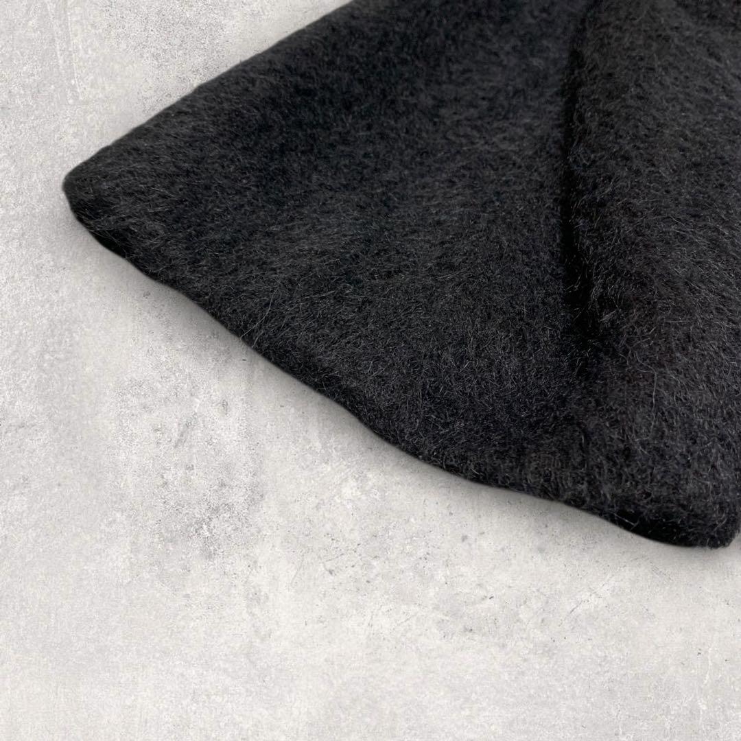 美品✨ イエーガー ウールコート アルパカ混 女優襟 ブラック ロング丈 12