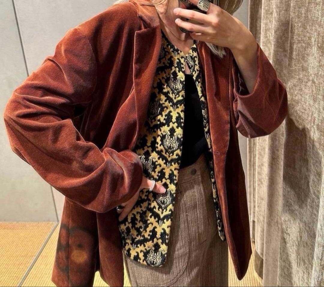 週末SALE！<6（ROKU）＞カットパイルジャカード ジャケット 38 M