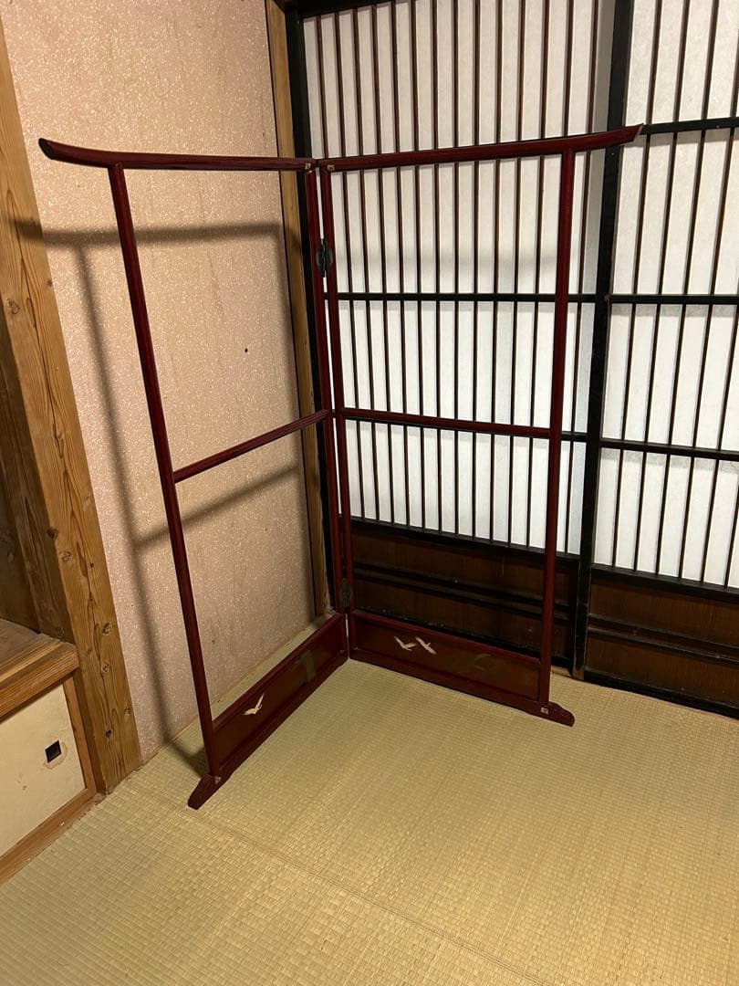 昭和レトロ　衣桁　和風ハンガーラック　着物掛け　和家具　和小物