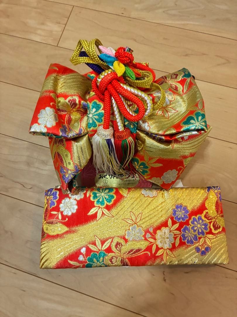 3歳七五三 古典柄レトロ着物と総絞り被布セット