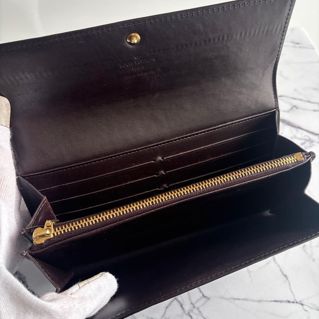 【極美品】ルイヴィトン☆モノグラム／ヴェルニ☆ポルトフォイユ・サラ☆アマラント⑨