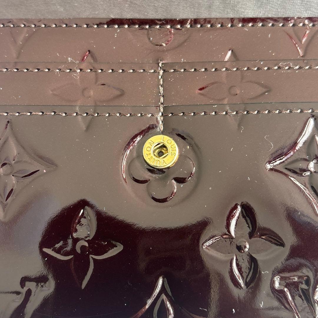 【極美品】ルイヴィトン☆モノグラム／ヴェルニ☆ポルトフォイユ・サラ☆アマラント⑨