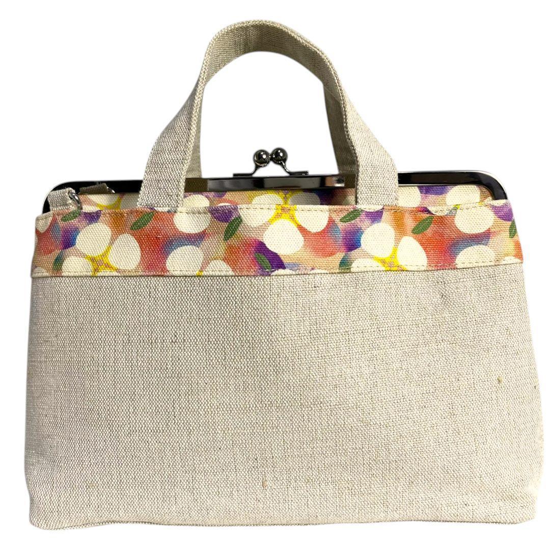 未使用級　AYANOKOJI　2way　がま口　ショルダーバッグ　斜め掛け　花柄