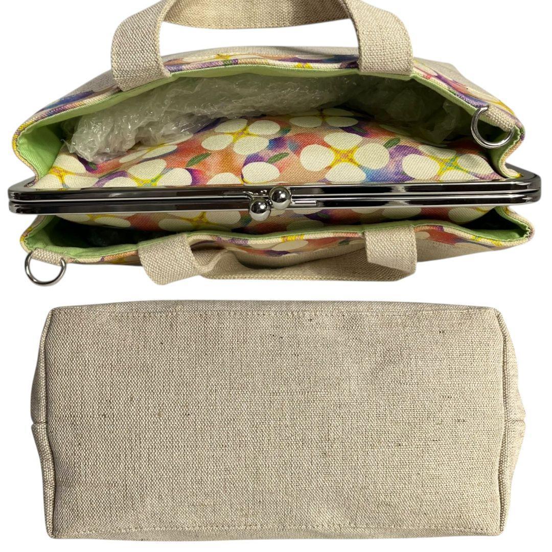 未使用級　AYANOKOJI　2way　がま口　ショルダーバッグ　斜め掛け　花柄