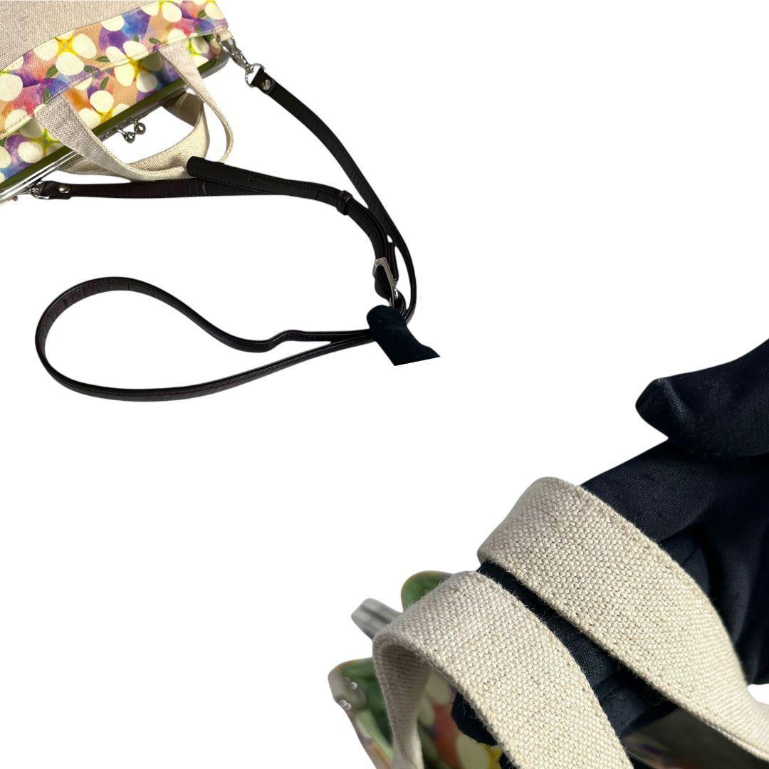 未使用級　AYANOKOJI　2way　がま口　ショルダーバッグ　斜め掛け　花柄