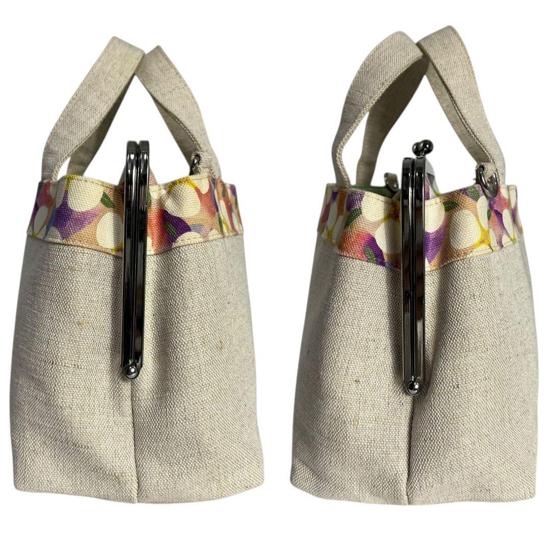 未使用級　AYANOKOJI　2way　がま口　ショルダーバッグ　斜め掛け　花柄