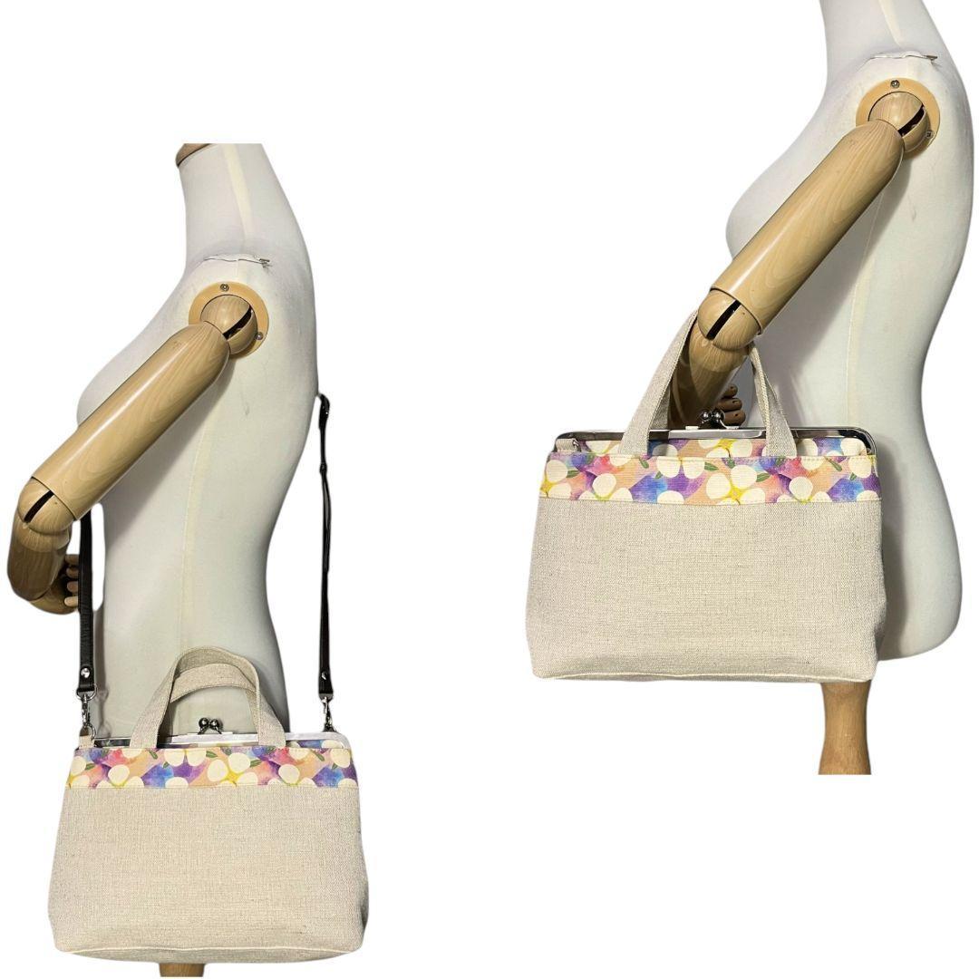 未使用級　AYANOKOJI　2way　がま口　ショルダーバッグ　斜め掛け　花柄