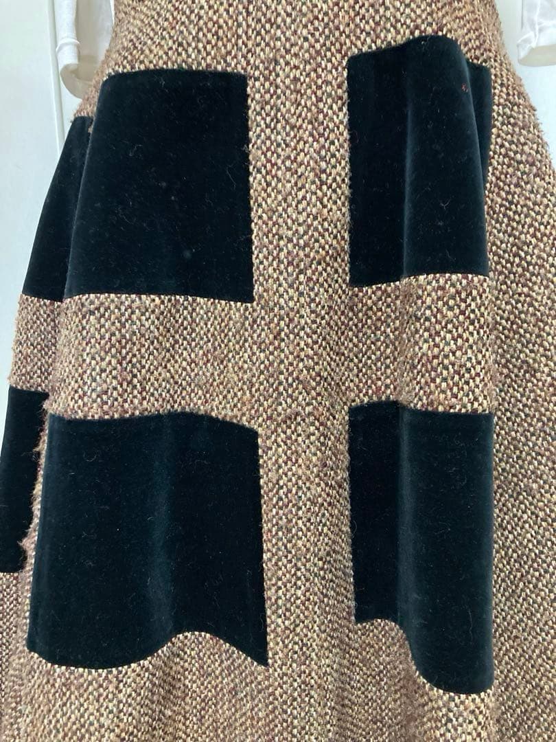ヴィンテージ　JUNYA WATANABE ツイード風フレアスカートワンピース