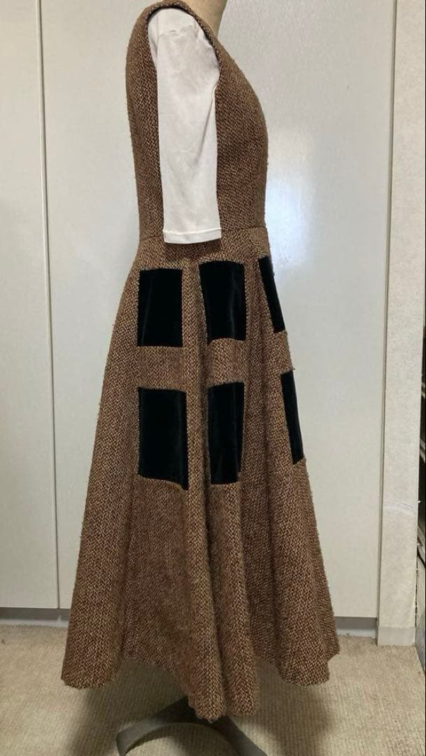 ヴィンテージ　JUNYA WATANABE ツイード風フレアスカートワンピース
