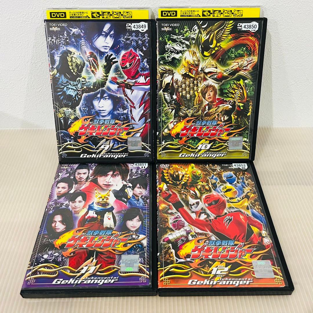 チー　獣拳戦隊 ゲキレンジャー 全12巻+1巻セット レンタル使用済DVD