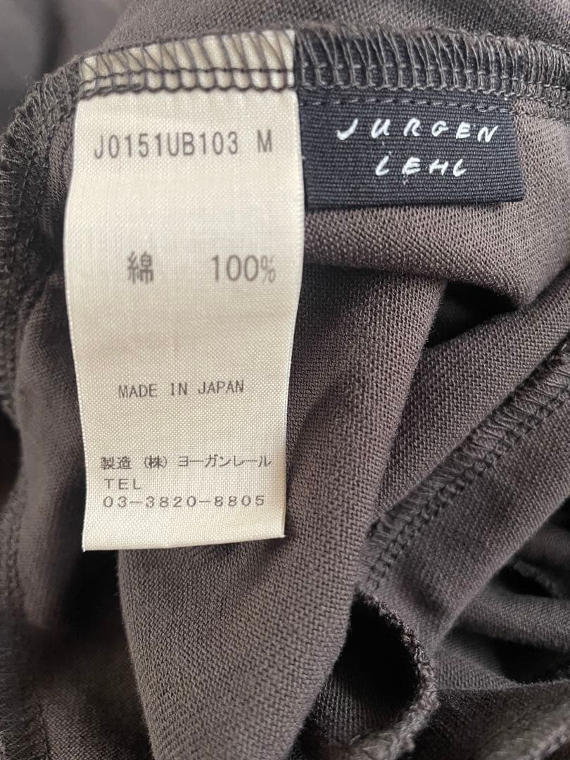 Jurgen Lehl ソフト天竺のチュニック　墨黒チャコール