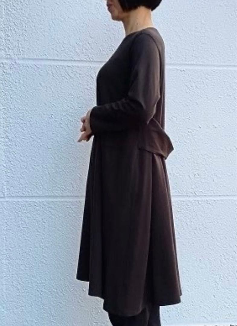 Jurgen Lehl ソフト天竺のチュニック　墨黒チャコール