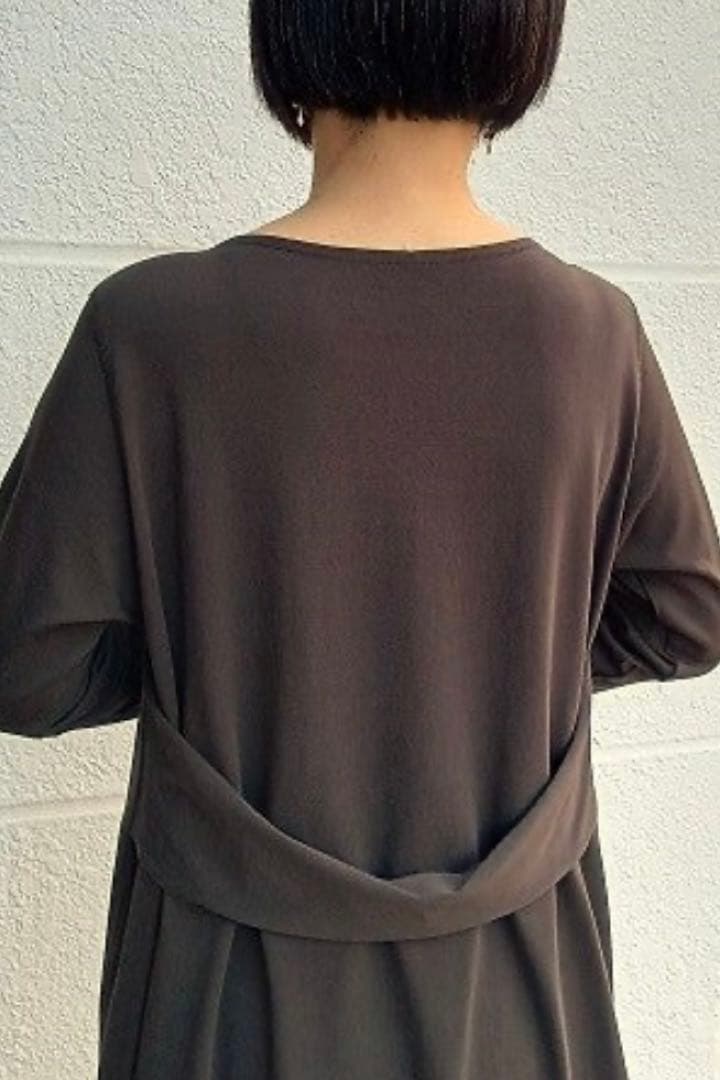 Jurgen Lehl ソフト天竺のチュニック　墨黒チャコール