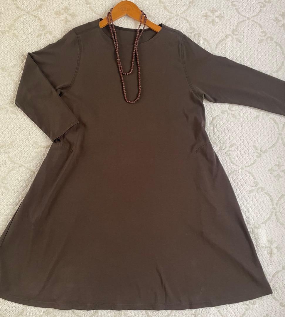 Jurgen Lehl ソフト天竺のチュニック　墨黒チャコール