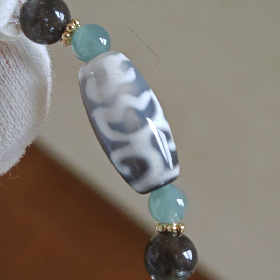 専用です♡レアバイカラー水蓮花天珠、黒蝶貝、白蝶貝、グアテマラ産翡翠、スキャポラ