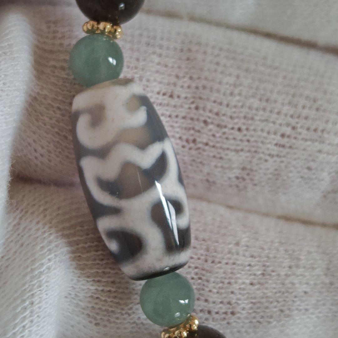 専用です♡レアバイカラー水蓮花天珠、黒蝶貝、白蝶貝、グアテマラ産翡翠、スキャポラ