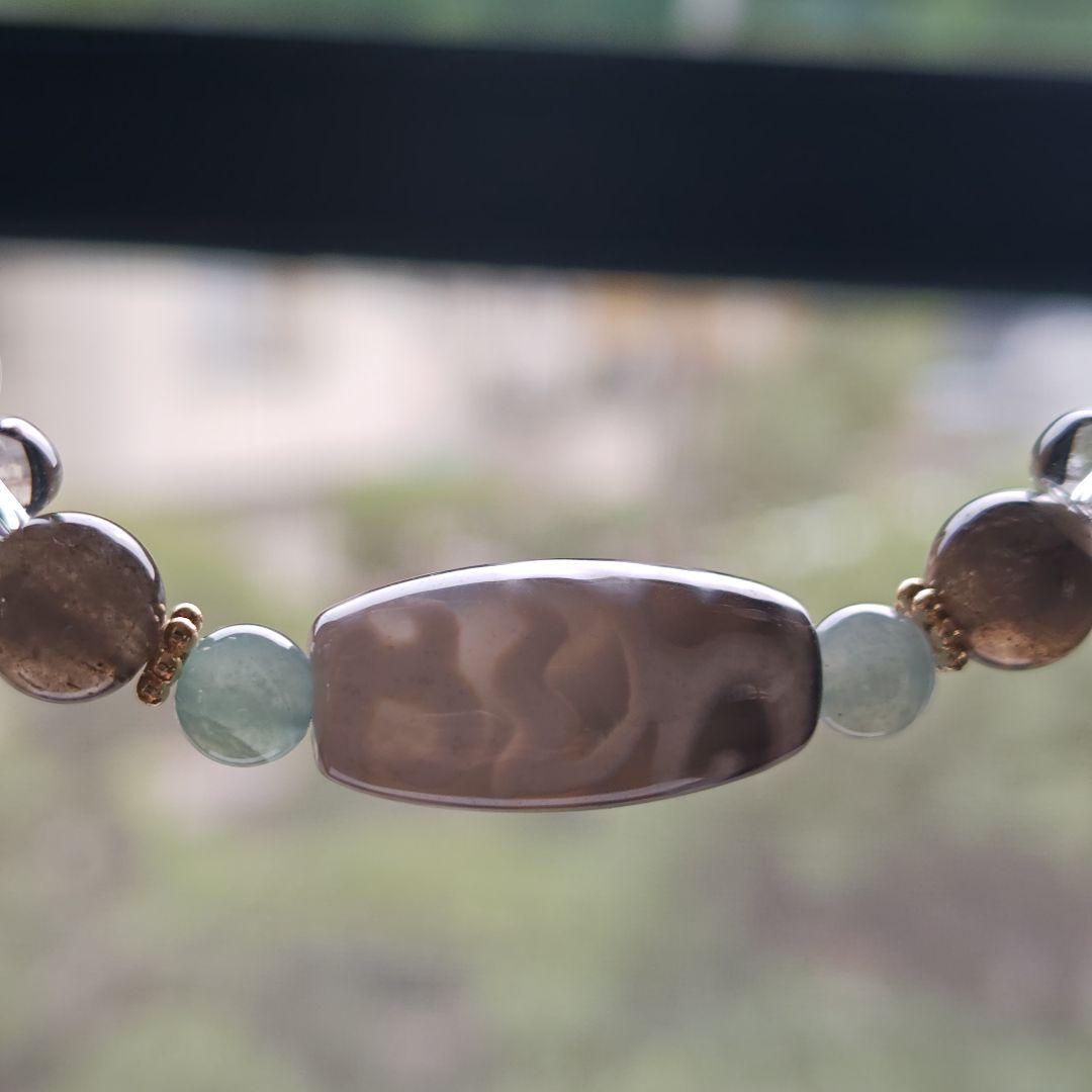 専用です♡レアバイカラー水蓮花天珠、黒蝶貝、白蝶貝、グアテマラ産翡翠、スキャポラ