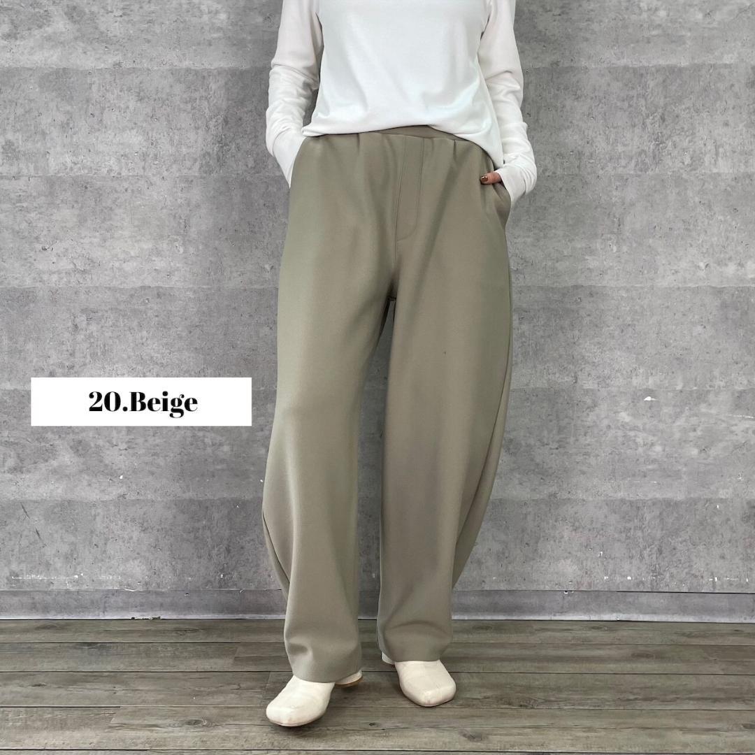 Anna Kerry 裏起毛モロッコパンツ　サイズ38 ベージュ