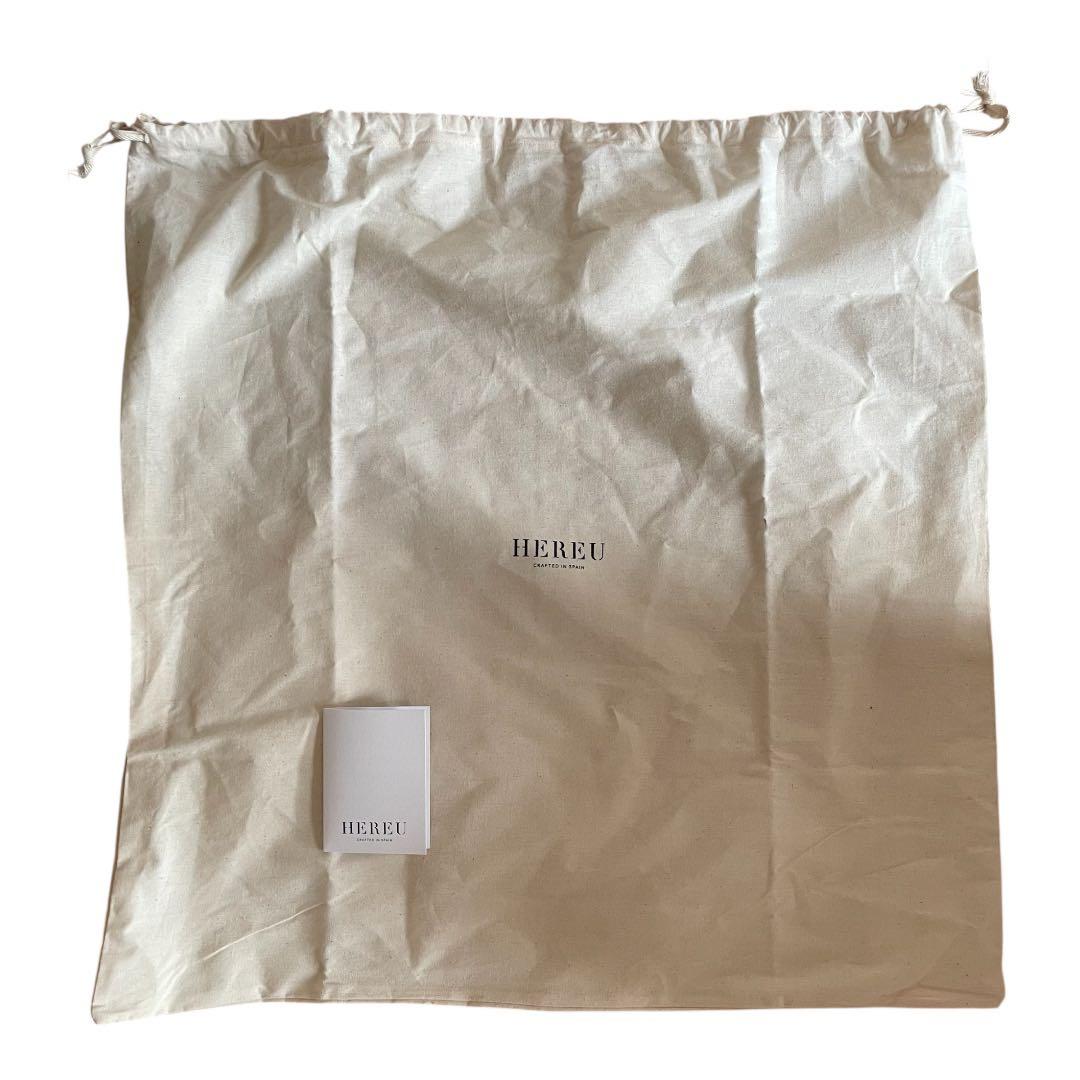 【美品】 HEREU CABAS ストローバッグ カゴバック レザー