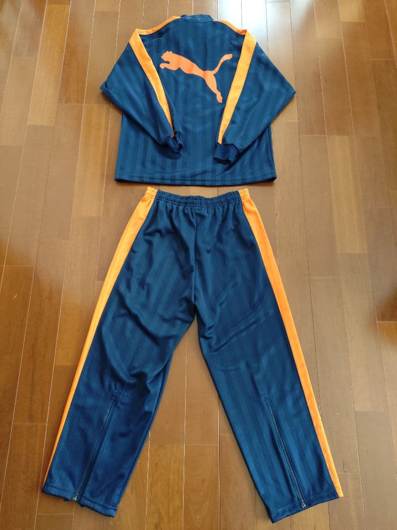 PUMA ジャージ上下セットアップ ネイビー/オレンジ Mサイズ 未使用品