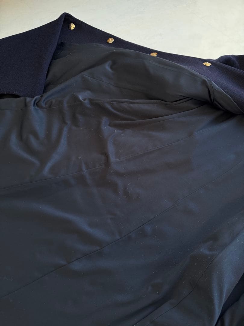 セルフォード　ノーカラー　ベルト付きドレスコート