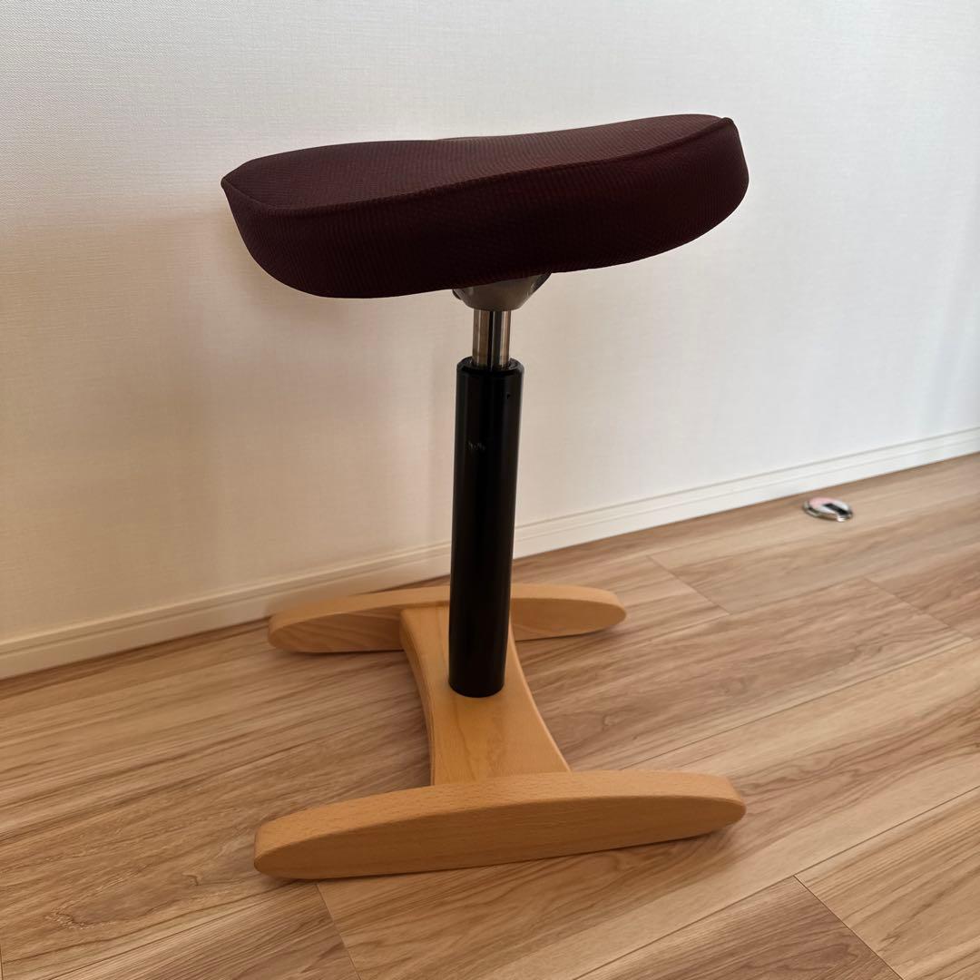 美品　バランスラボ バランスチェア バランスシナジー 織柄　茶色