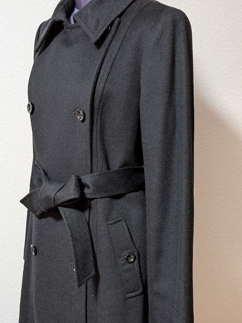 カシミヤ100% ダブルブレスト ロングコート