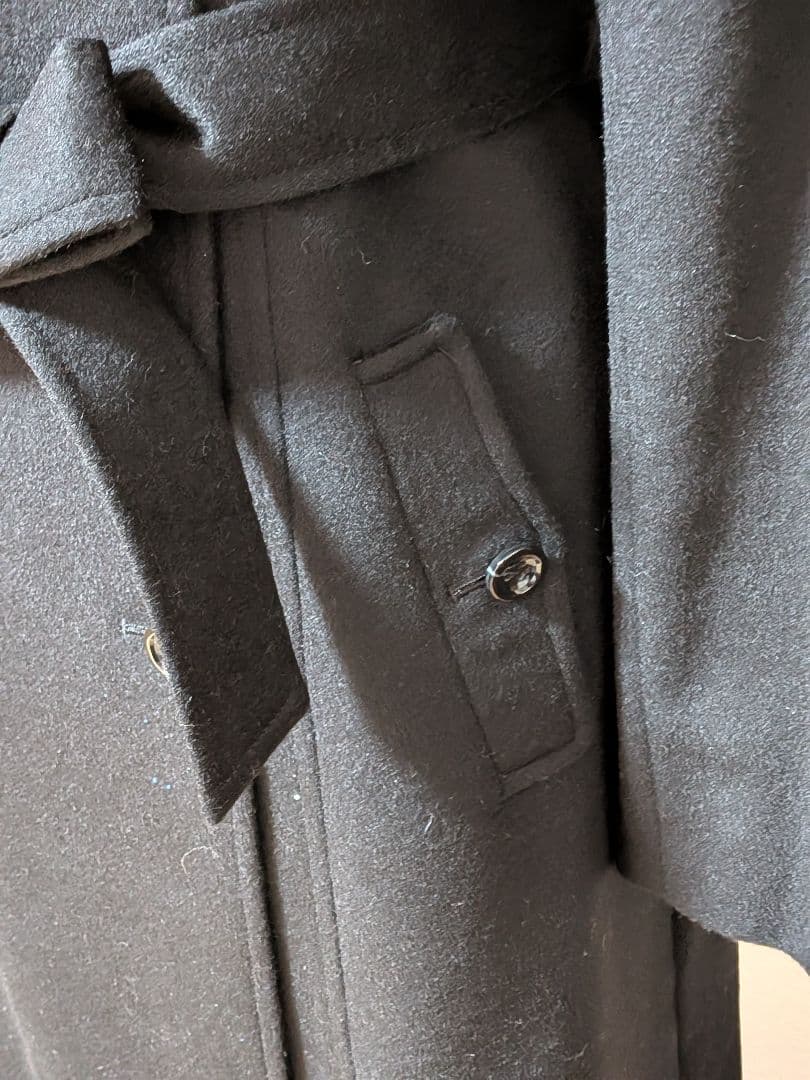 カシミヤ100% ダブルブレスト ロングコート