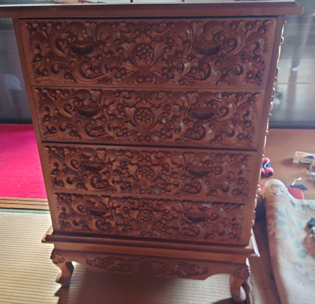 アンティーク家具　アジアン家具　高級手彫り家具　軽井沢彫