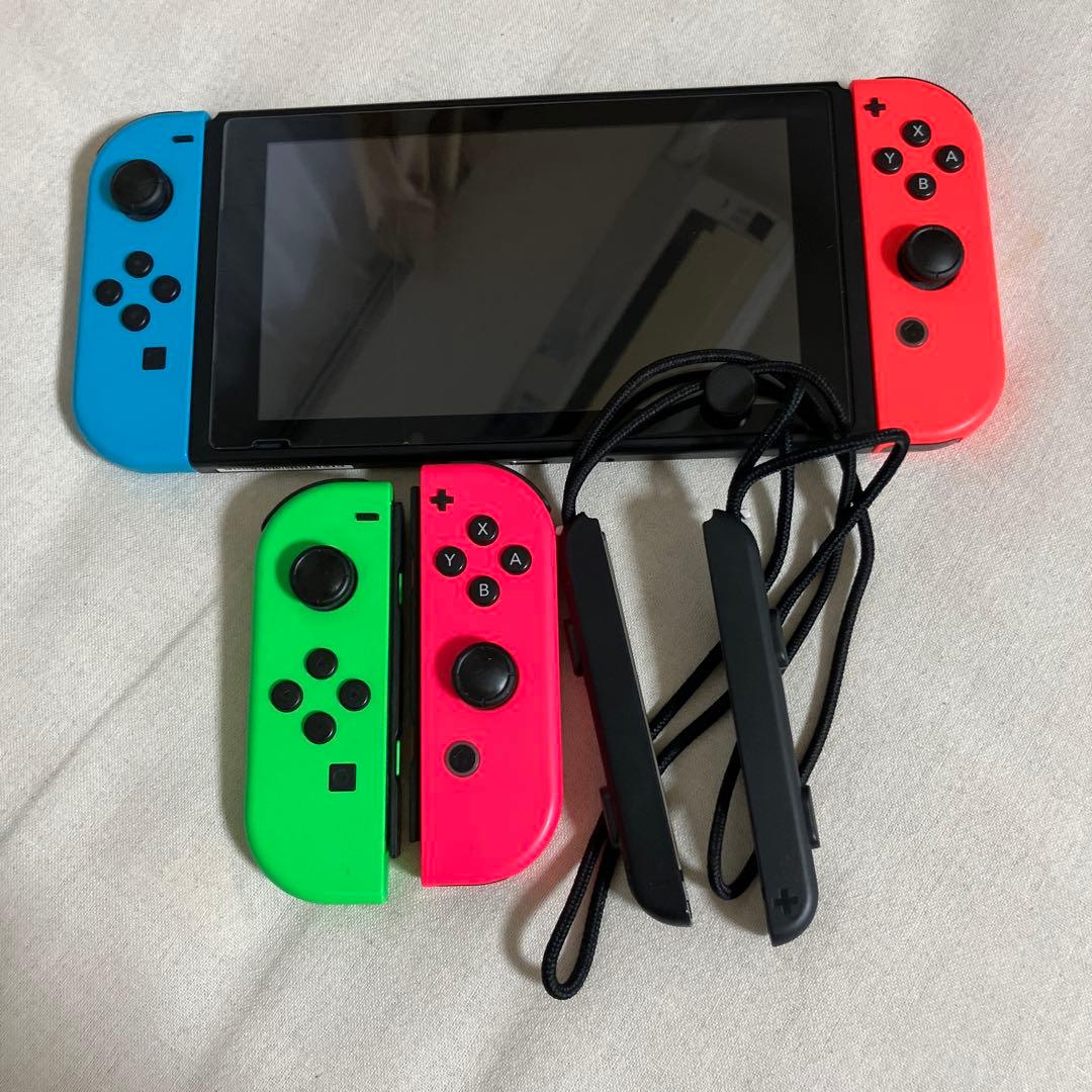 Nintendo Switch 本体 青 赤 緑 付属品付き