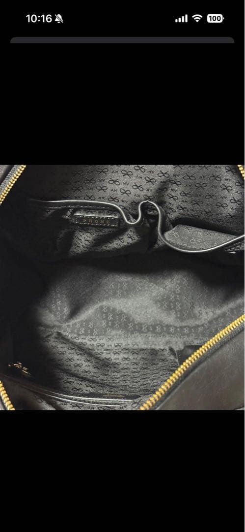 美品⭐️アニヤハインドマーチ⭐️トートバッグ　レザー　ブラック　2way