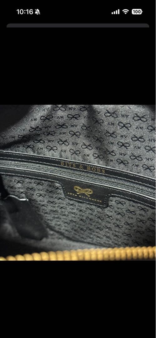 美品⭐️アニヤハインドマーチ⭐️トートバッグ　レザー　ブラック　2way