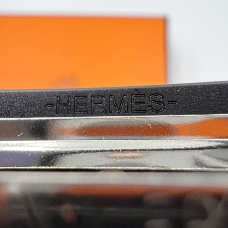 極美品 HERMES カプリスGM バレッタ ブラック メドール