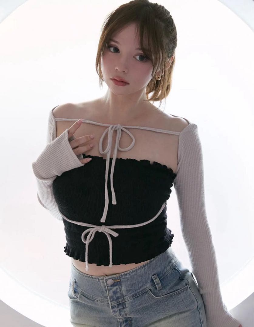 トップス andmary Mei shirring tops