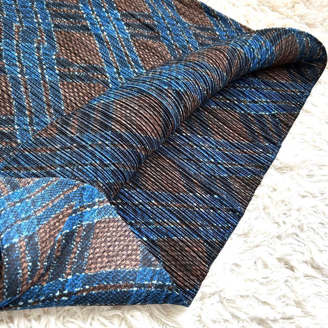 【美品】レアカラー プリーツプリーズ マキシ丈 ワンピース チェック 3 L