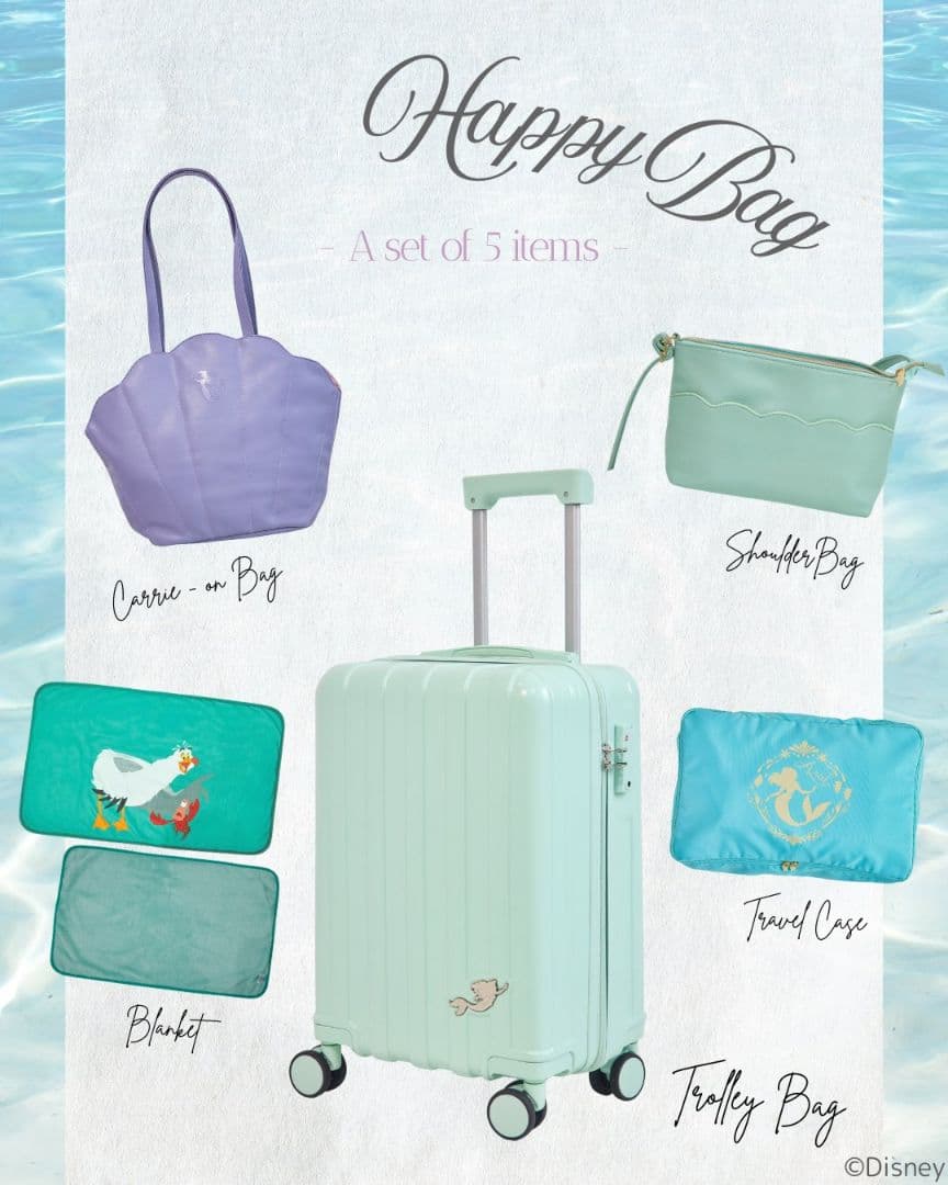 ディズニー　しまむら　アリエル　ちはる　HappyBag　スーツケース　バッグ