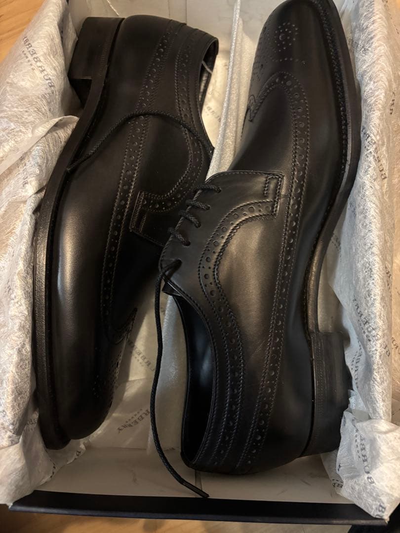 BURBERRY ブラック レザー ドレスシューズ　新品未使用