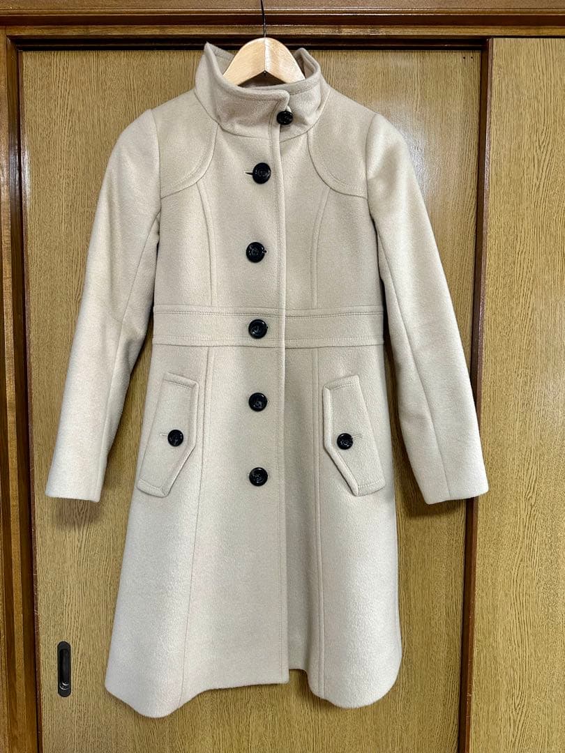 ブルーレーベルクレストブリッジ ファインウールダブルビーバースタンドカラーコート