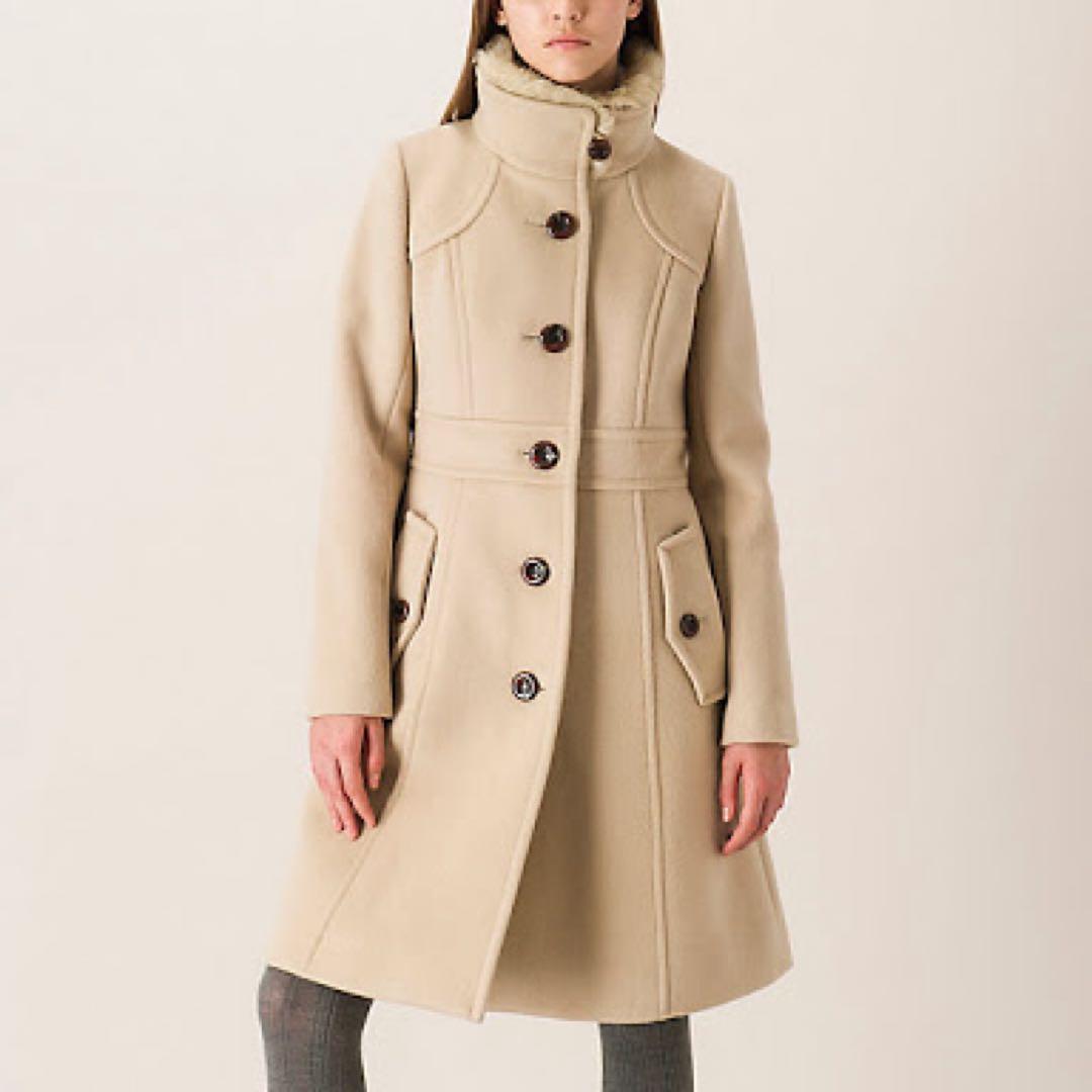 ブルーレーベルクレストブリッジ ファインウールダブルビーバースタンドカラーコート