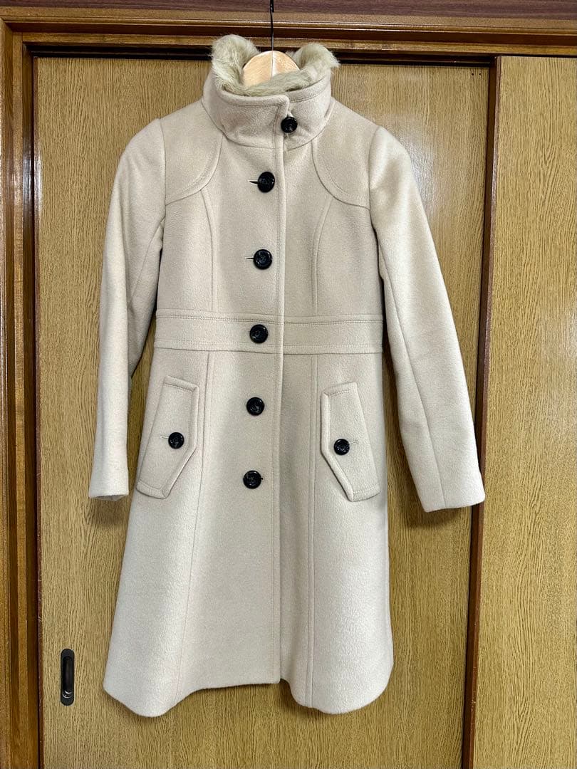 ブルーレーベルクレストブリッジ ファインウールダブルビーバースタンドカラーコート