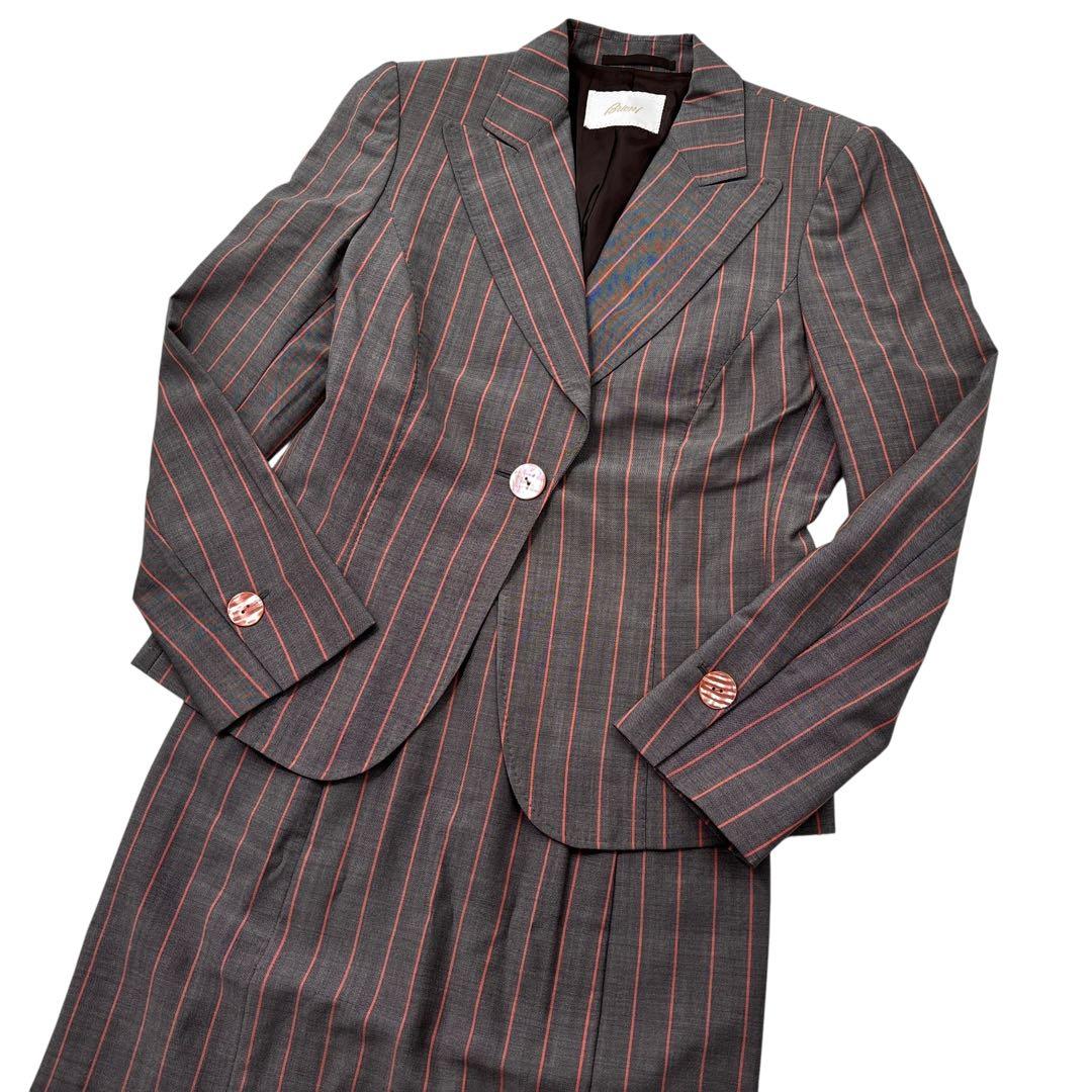 高級】Brioni　ブリオーニ　スーツ　セットアップ　スカート　カシミヤ　モヘア